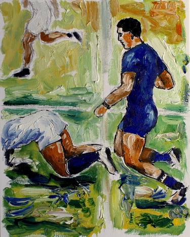 Original Figurative Sports Paintings by Karl LAKOLAK