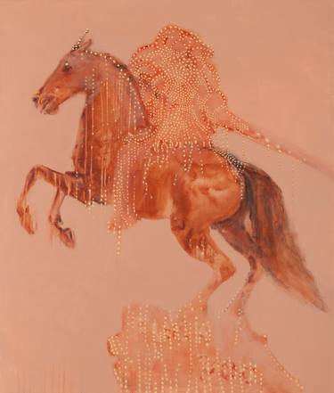 Original Figurative Horse Paintings by Elise Klinkert