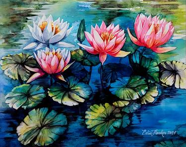 Original Floral Paintings by Edie Parker