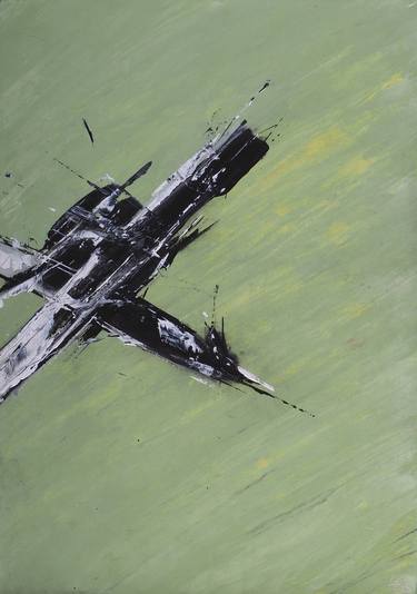 Original Expressionism Aeroplane Paintings by Ludwig Zeininger