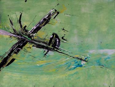 Original Expressionism Aeroplane Paintings by Ludwig Zeininger