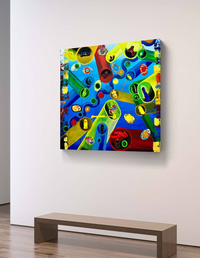 Original Abstract Expressionism Abstract Painting by Bertie Fritsch