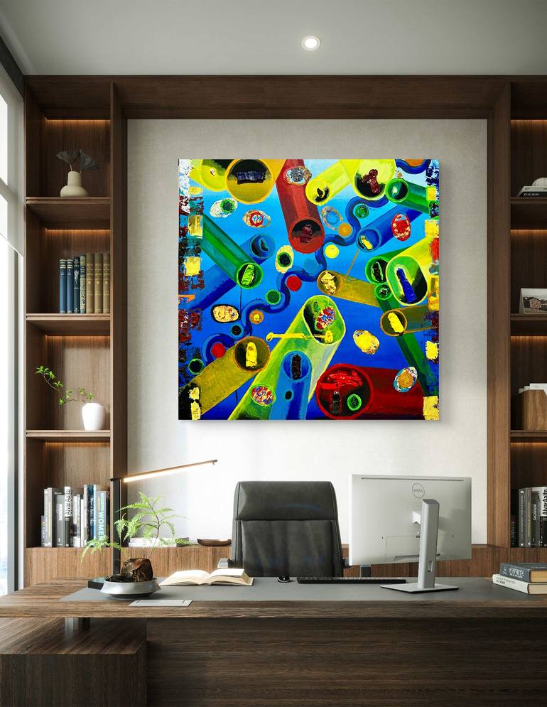 Original Abstract Expressionism Abstract Painting by Bertie Fritsch