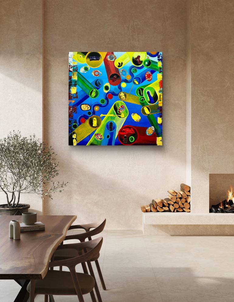 Original Abstract Expressionism Abstract Painting by Bertie Fritsch