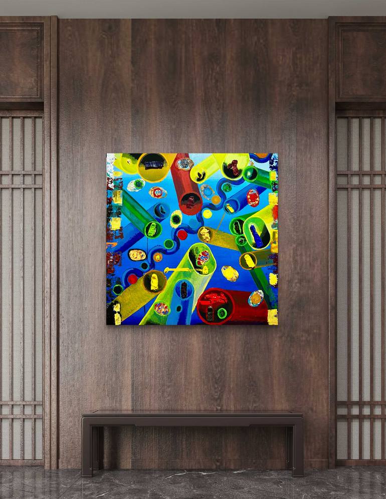 Original Abstract Expressionism Abstract Painting by Bertie Fritsch