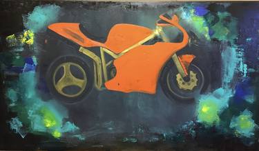 Print of Motorbike Paintings by Marie Mountson