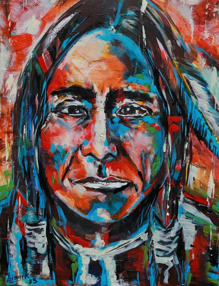 American Indian Paintings selling Orig. Acrylic on Canvas