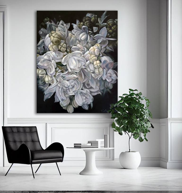 Original Conceptual Floral Painting by Lina Videckienė