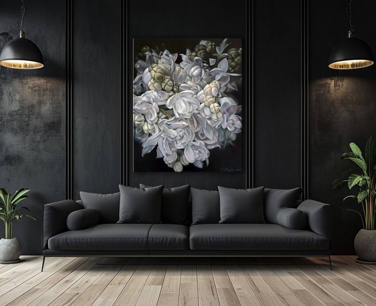 Original Conceptual Floral Painting by Lina Videckienė