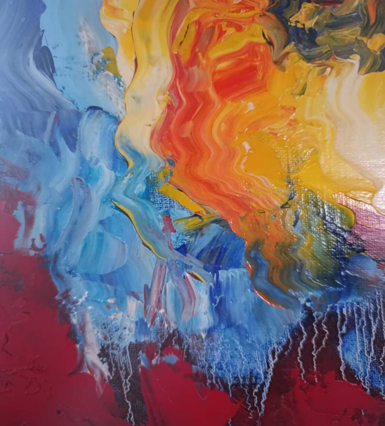 Original Abstract Expressionism Abstract Painting by Theodora Bernardini
