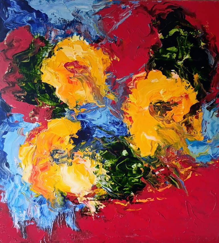 Original Abstract Expressionism Abstract Painting by Theodora Bernardini