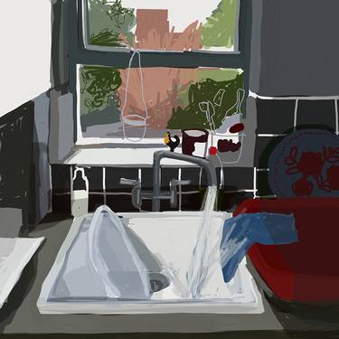 Print of Illustration Interiors Mixed Media by John Macaulay