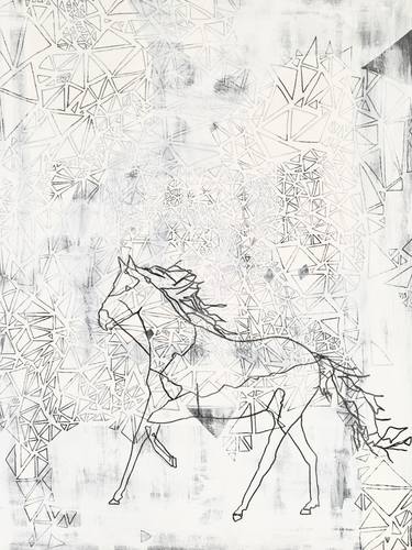 Print of Horse Paintings by Sheida Samyi