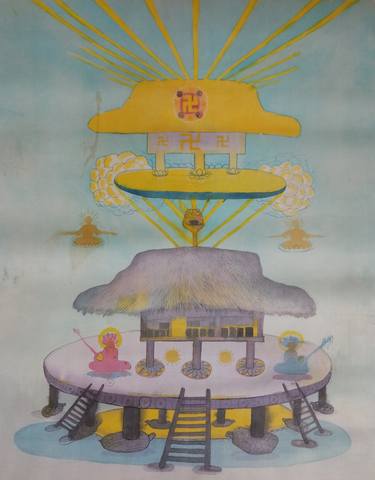 Original Folk Religious Paintings by HOANG KHANH DU