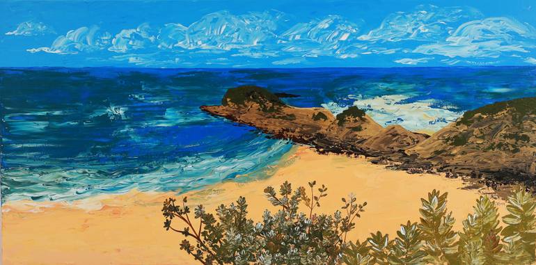 Original Impressionism Seascape Painting by Elizabeth Cooper