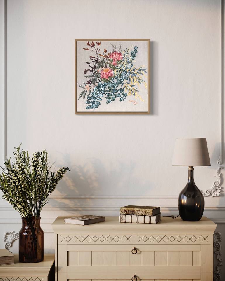 Original Impressionism Floral Painting by Elizabeth Cooper