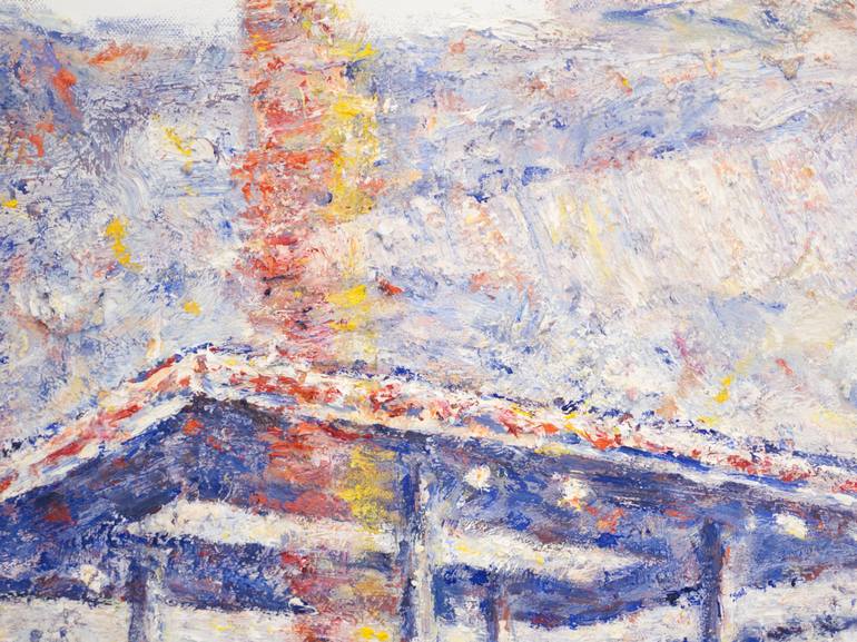 Original Abstract Architecture Painting by Stefan Lang