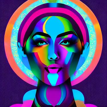 Original Abstract Portrait Digital by Chass Chen