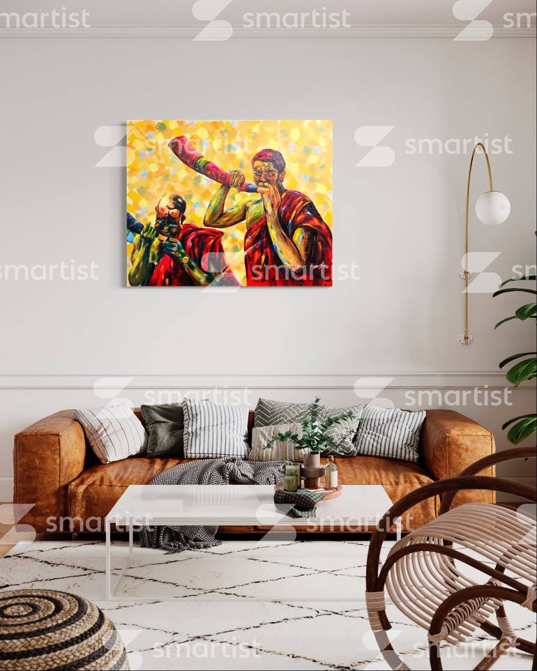 Original Men Painting by Eugene  Akwasi Mfum