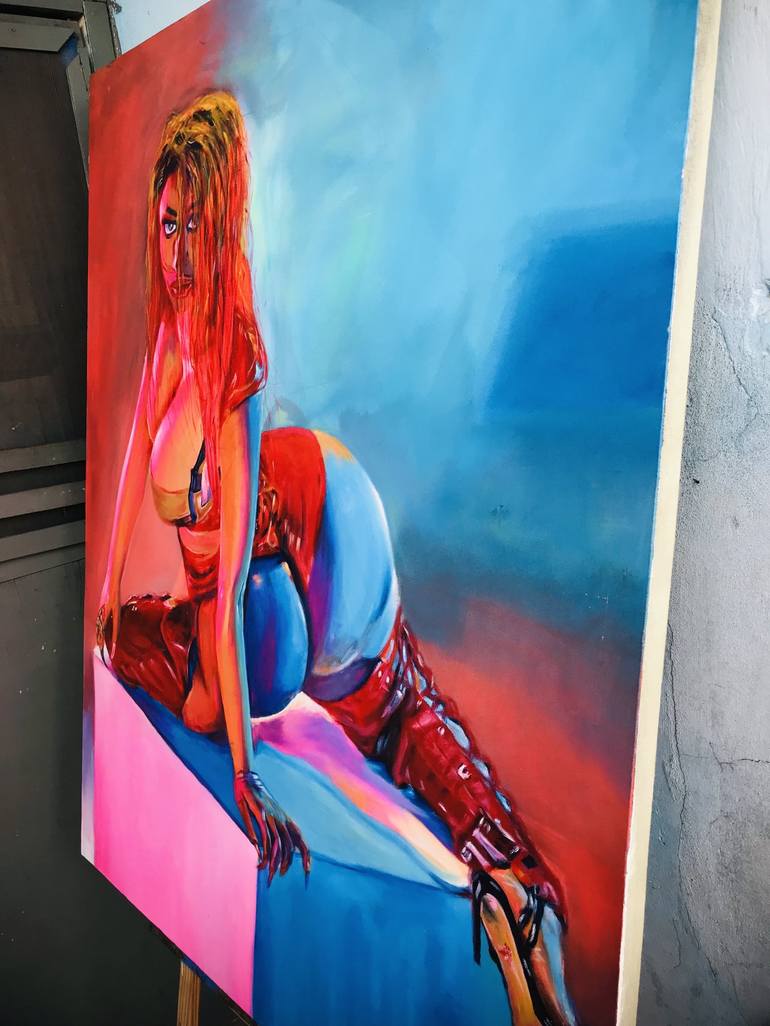 Original Contemporary Women Painting by Eugene  Akwasi Mfum