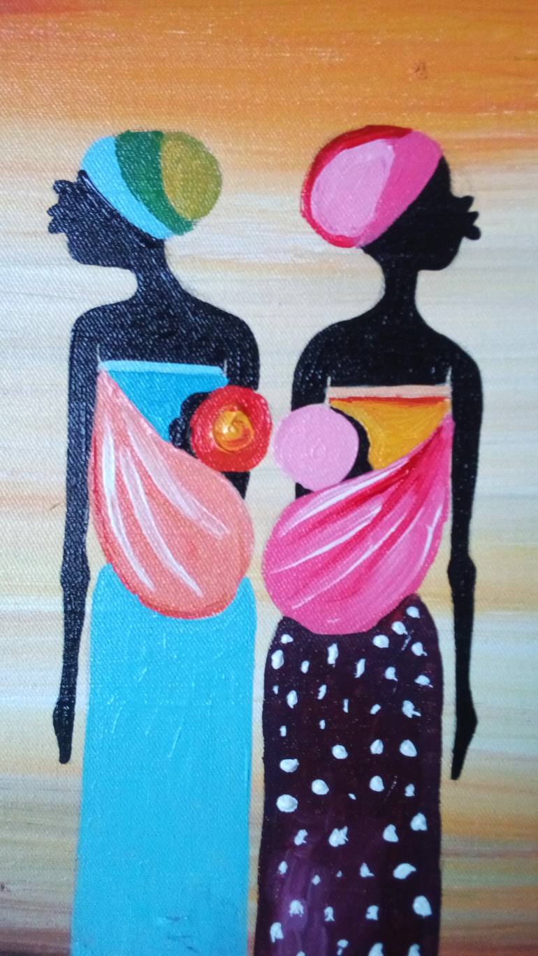 Original Expressionism Women Painting by Evelyn Babirye