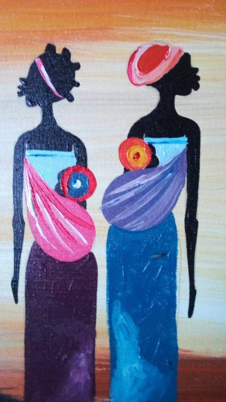 Original Expressionism Women Painting by Evelyn Babirye