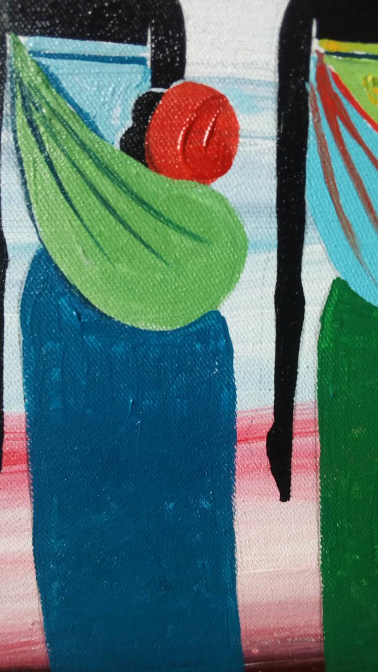 Original Expressionism Women Painting by Evelyn Babirye