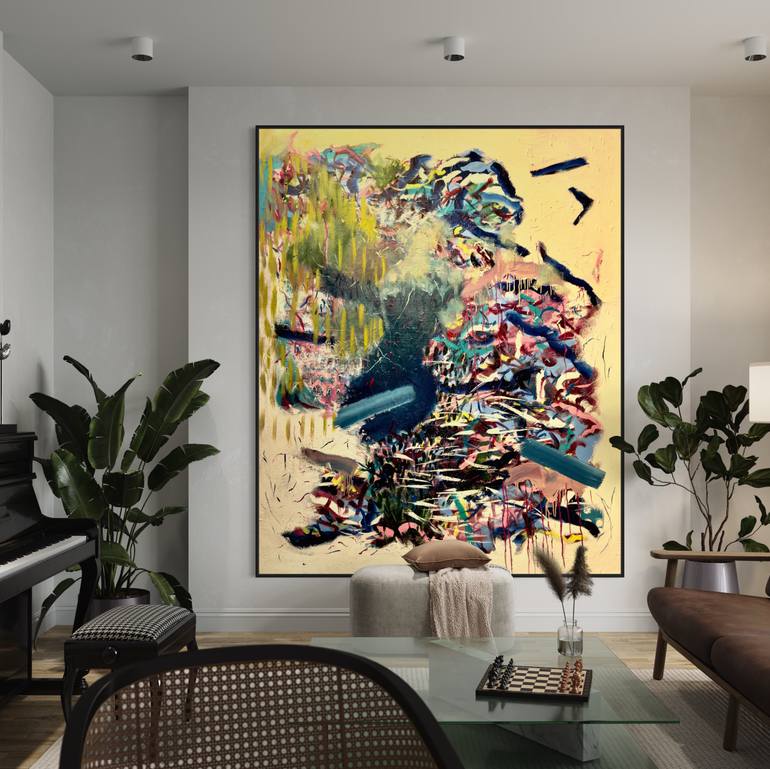 Original Abstract Expressionism Abstract Painting by Fontaine Scarelli