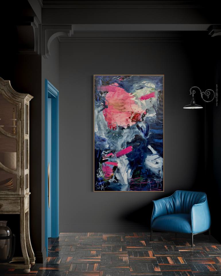 Original Abstract Expressionism Abstract Painting by Fontaine Scarelli