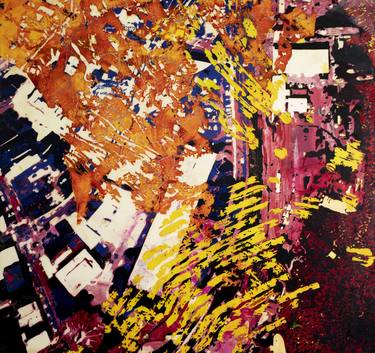 Original Abstract Cities Paintings by Roy Kinzer