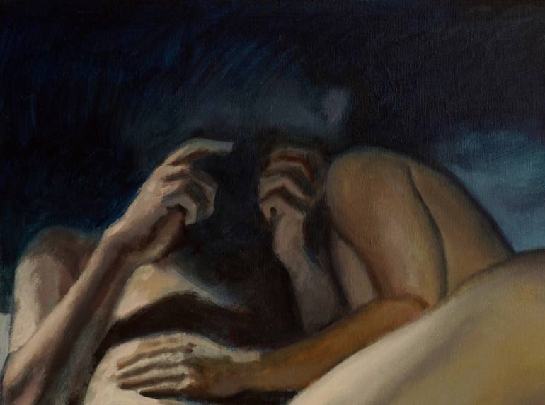 Original Figurative Nude Painting by Max Mazzoli