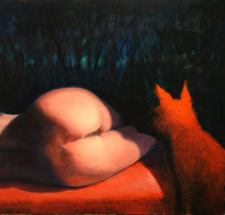 Original Figurative Erotic Painting by Max Mazzoli