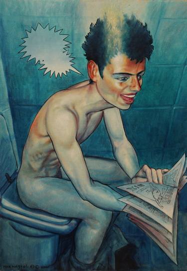 Original Figurative Cartoon Paintings by Max Mazzoli