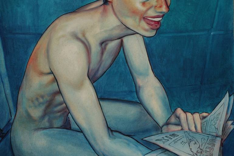 Original Figurative Cartoon Painting by Max Mazzoli