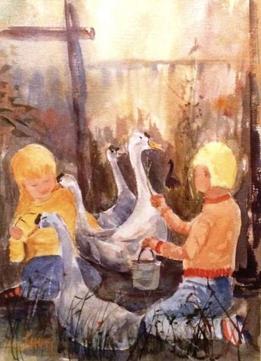 Original Conceptual Children Paintings by Len Weaver