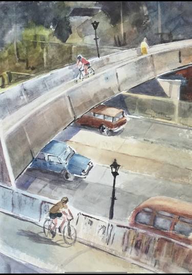 Original Conceptual Bicycle Paintings by Len Weaver