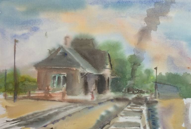 Original Conceptual Landscape Painting by Len Weaver