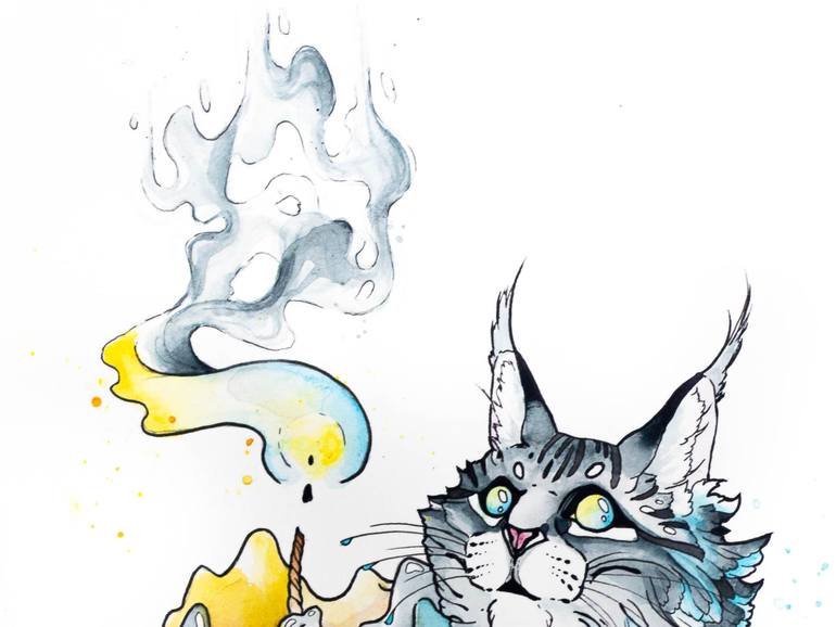 Original Other Cats Painting by Areanias Mathis