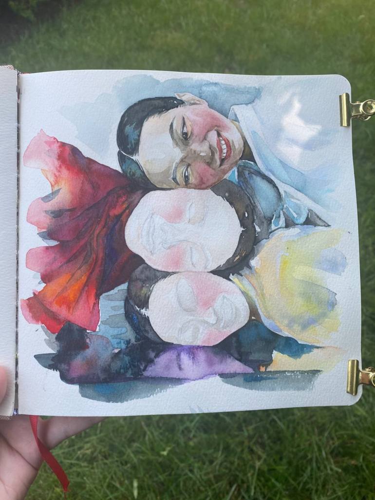 Original Illustration People Painting by Vira Boha