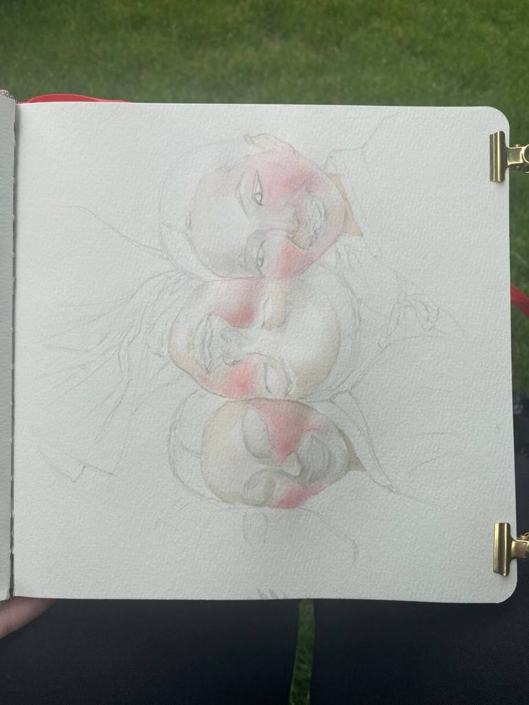 Original Illustration People Painting by Vira Boha