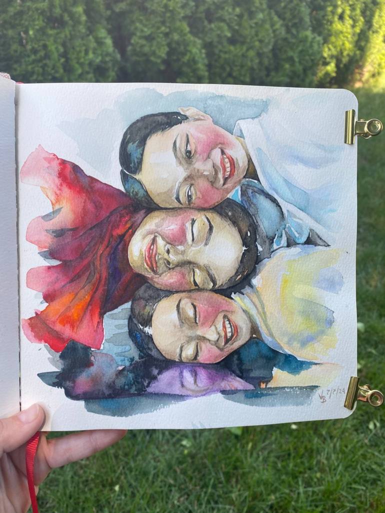 Original Illustration People Painting by Vira Boha