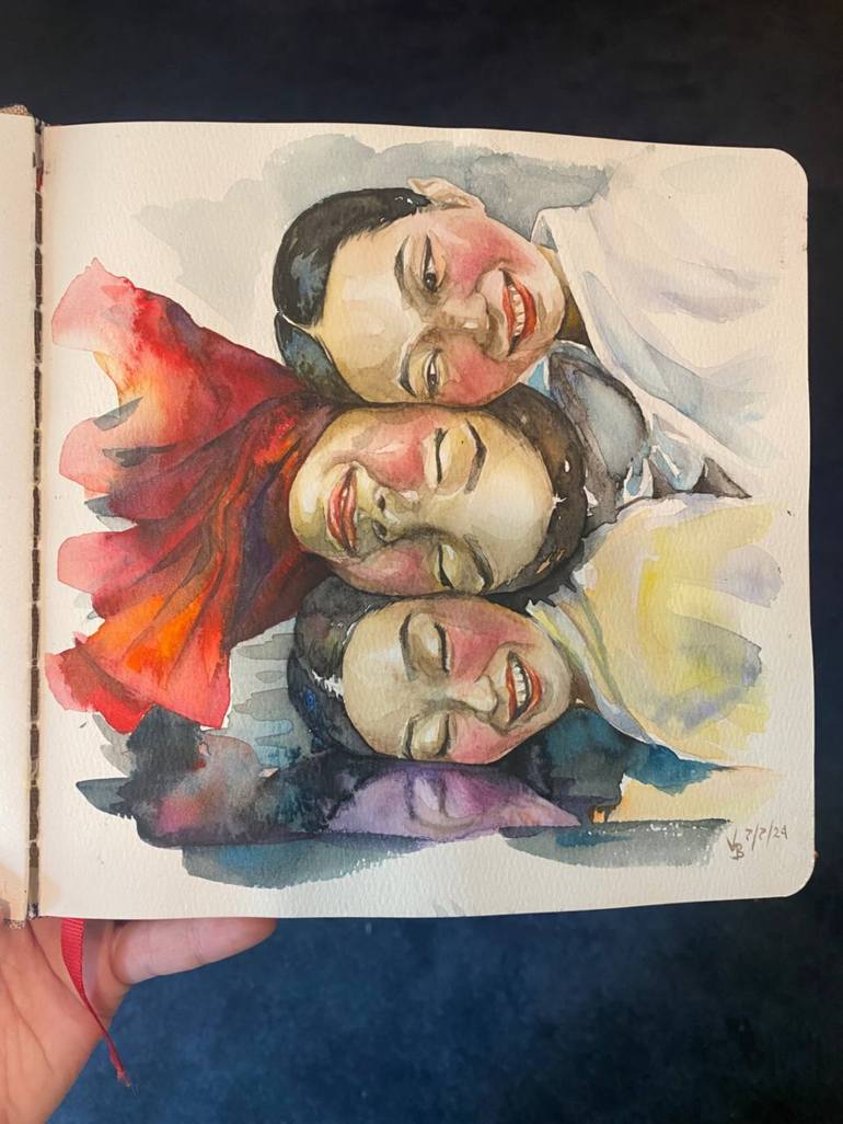 Original Illustration People Painting by Vira Boha