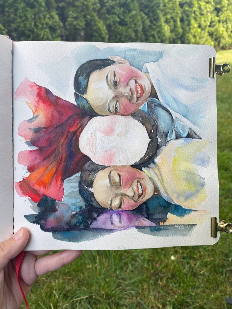 Original Illustration People Painting by Vira Boha