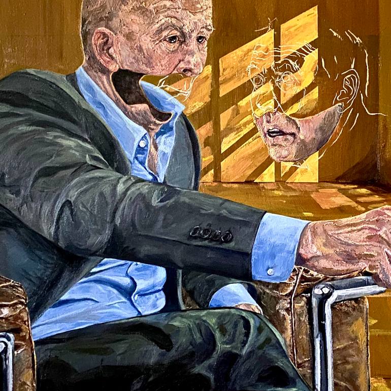 Original Surrealism People Painting by Vlad Bibik