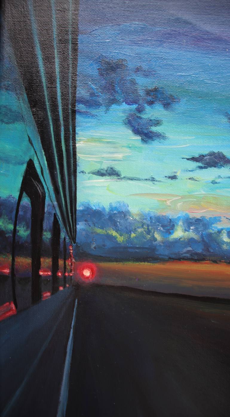 Original Conceptual Transportation Painting by Danira Ilyas
