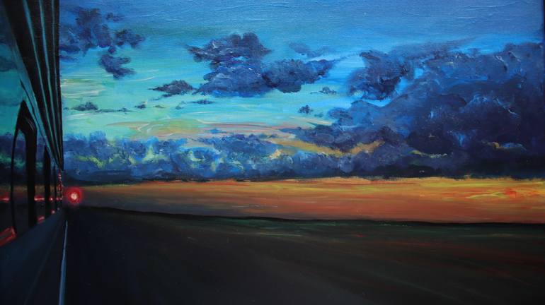 Original Conceptual Transportation Painting by Danira Ilyas