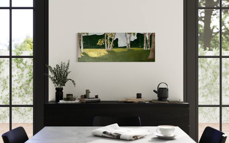 Original Expressionism Garden Painting by Lana Evanova