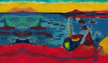 Tribute to Andre Derain: Collioure vibes, 24x30cm acrylic thumb