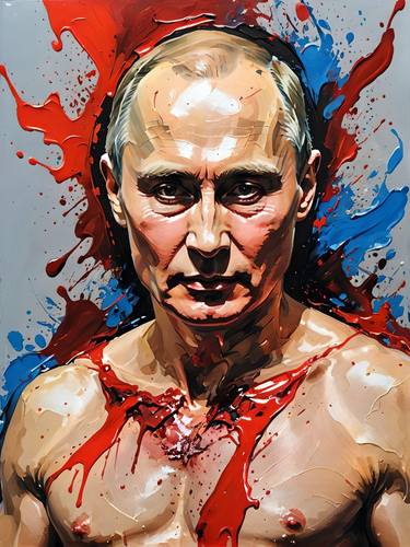 Original Abstract Politics Printmaking by Lana Evanova