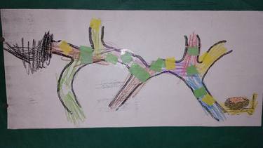 Original Abstract Expressionism Abstract Drawings by J MA